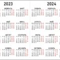 Календарь на 2023 и 2024 год